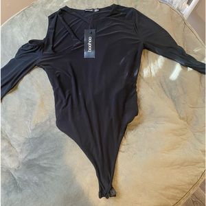 Black cutout body suit